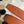 H CONTANCE BELT 32MM GOLD BUCKLE BLACK ORANGE LEATHER