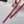 H GOLD BUCKLE WOMEN'S BELT WITH PINK RED LEATHER STRAP 1.3CM