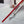 H SILVER BUCKLE WOMEN'S BELT WHITE RED LEATHER STRAP 1.3CM