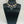 MULTI CHARM PINK GOLD  BLACK ENAMEL NECKLACE