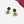 DOUBLE C BLACK ENAMEL GOLD DROP EARRINGS