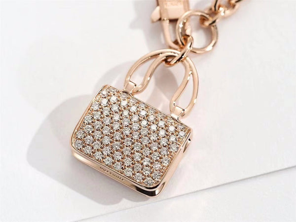 CONSTANCE PINK GOLD DIAMOND NECKLACE