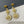 LUCKY STAR GOLD DIAMOND MOP 3 MOTIF DROP EARRINGS