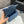MINI SQUARE FLAP BAG 17CM BLUE CAVIAR SILVER HARDWARE