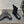 CC 25S Round-Toe Electric Embroidered Thick-Sole Ankle Boots in Black Cowhide and Embroidered Latticework 442495