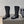 CC 25S Round Toe Mid-Heel Zippered High Boots in Black Cowhide 442487
