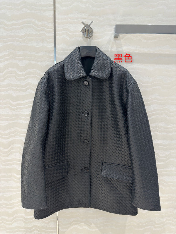 BV Jacket in Black Lambskin