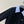 Miumiu Detachable Shirt Cardigan Black Mix Blue Collar and Cashmere