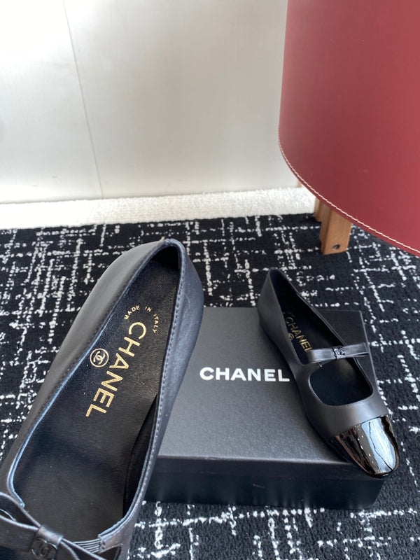 CC 25SS Mary Jane Ballerinas Black Lambskin 473421
