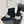 CC Classic Pearl Chain Colorblock Block Heel Ankle Boots Black Suede 473317