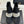CC Classic Pearl Chain Colorblock Block Heel Ankle Boots Black Suede 473317