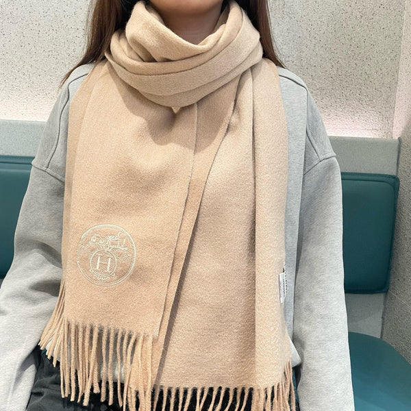 HM 25 200cm Scarf Beige Cashmere 825629