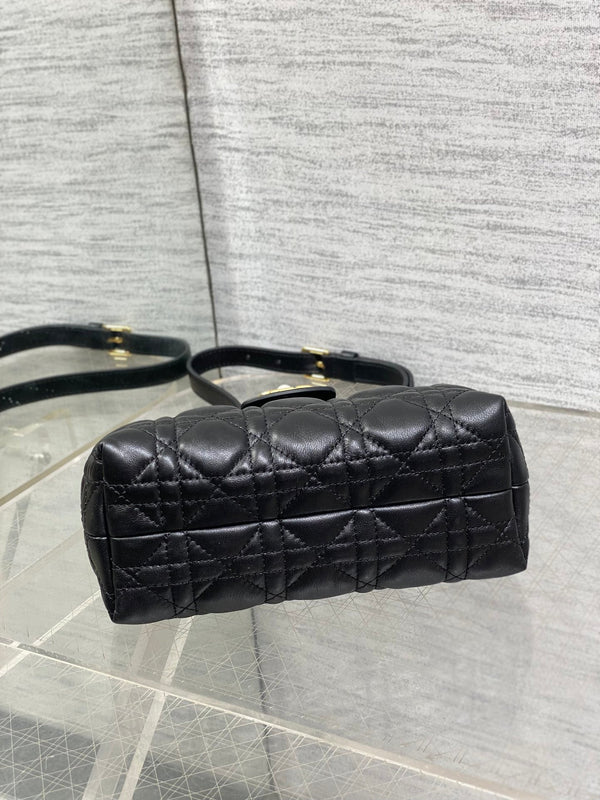 CD Jolie Top Handle Mini Chain Bag 19cm Black Cowhide