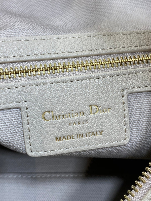 CD VOYAGE Handbag 34cm Cream Cowhide