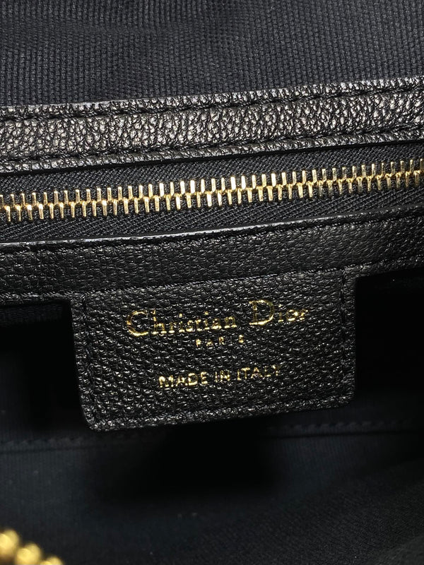 CD VOYAGE Handbag 23cm Black Cowhide