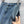 CD 25SS Laser Printed Stripe Pattern Denim Skirt Blue Cotton 306525