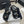 CC 25B Thick-Sole Casual Sandals with Velcro Black Fabric 489314