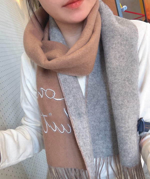 LV Scarf 180cm Double-Sided Sheep Wool 838266