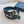 CD Belt 35mm Black Blue Leather Silver Buckle