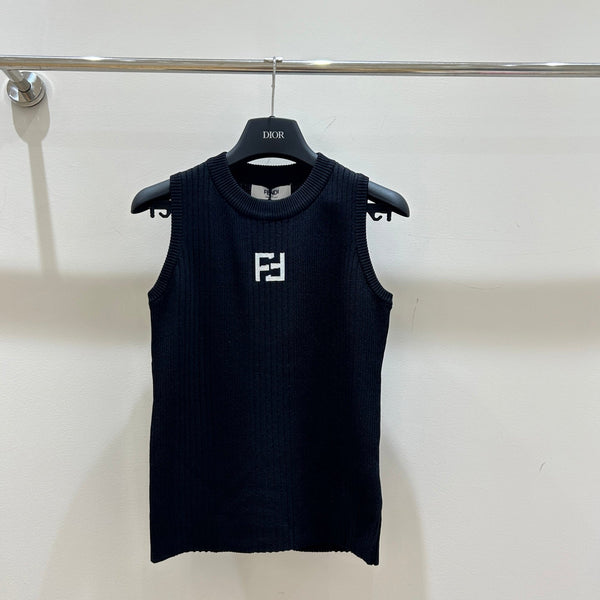 Fendi 25 Pit Stripe Knit Vest Viscose