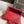 Mini CF 25 Flap Bag Red Shearling