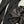 YSL flocked logo haute couture black pantyhose