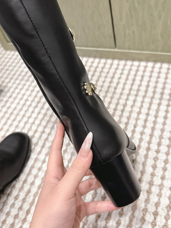 Chanel Riding Boots  Black Lambskin 567792