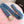 CC Stamp Buckle Women Belt 30mm Elastic Blue Cowhide 196835