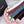 CC Stamp Buckle Women Belt 30mm Elastic Blue Cowhide 196835