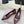 Jimmy Choo 26WF Pointed Toe Rhinestone Bow Chunky Heel Burgundy Sheepskin 573541