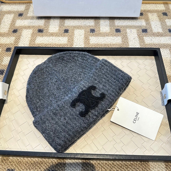 Celine 2025 Fall/Winter New Wool Grey Hat 960101