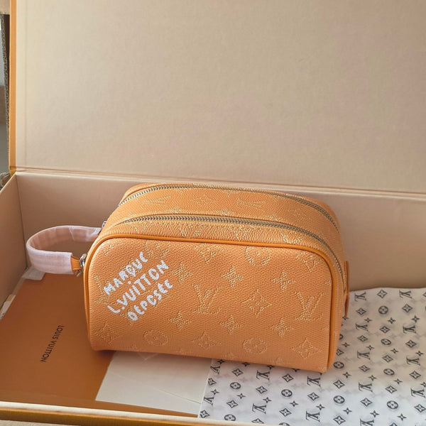 LV Dopp Kit Toilet Pouch Yellow Monogram Canvas 274859