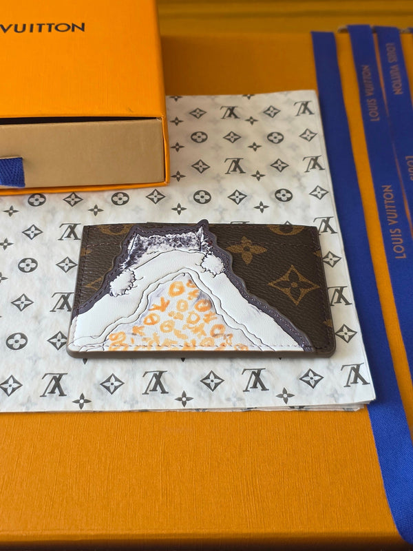 LV Card Holder Cat Business Brown Monogram Canvas 274990