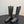 Maison Margiel 25ss Cool Square Toe Tall Riding Boots Dark Gray Glossy Leather 580414