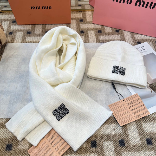Miu Miu White Wool Knit Set 979750