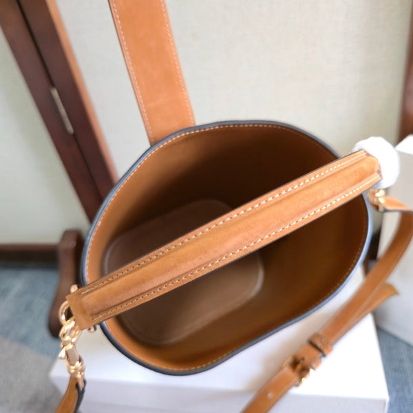 Celine New Small Brown Bucket Bag in Suede 276314