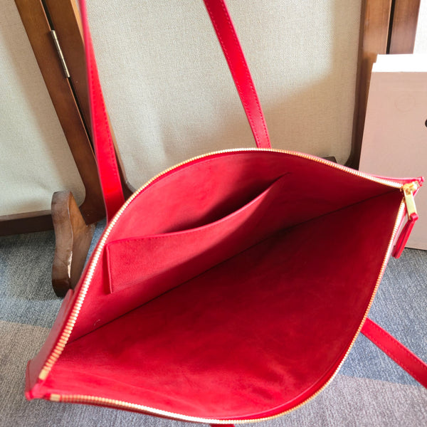Celine 26 New Smiley Face Red Bag in Cowhide 276209