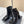 Chanel Croc-Embossed Square-Toe Black Ankle Boots in Cowhide 591400
