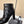 Chanel Croc-Embossed Square-Toe Black Ankle Boots in Cowhide 591400