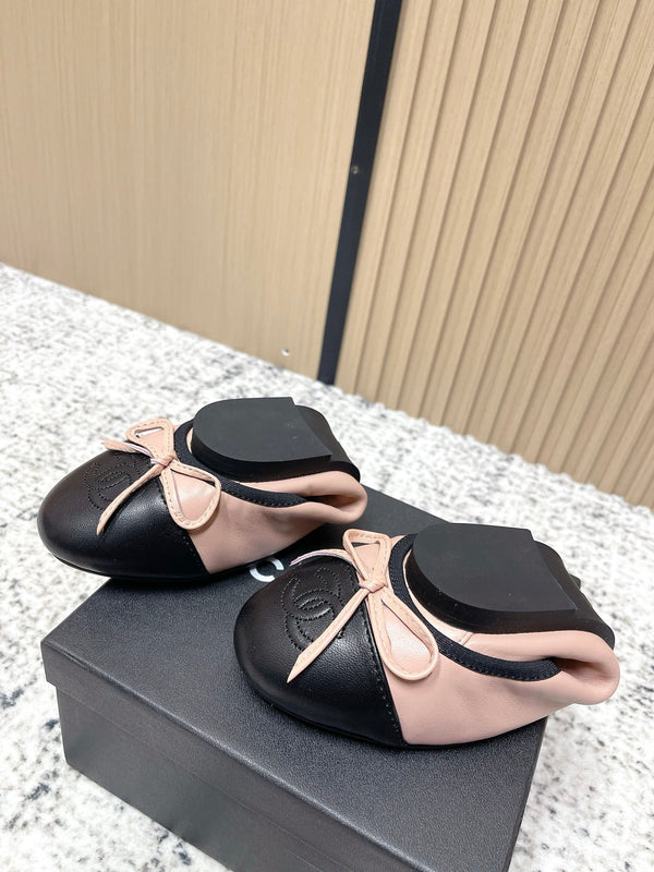 Chanel 26SS Ballet Flats Shoes Pink in Lambskin 591392