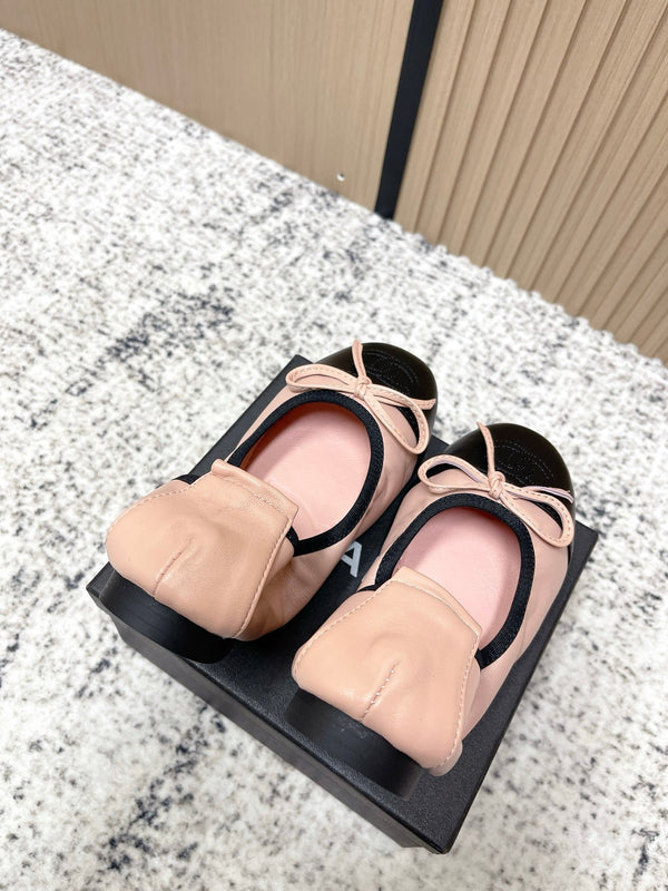 Chanel 26SS Ballet Flats Shoes Pink in Lambskin 591392