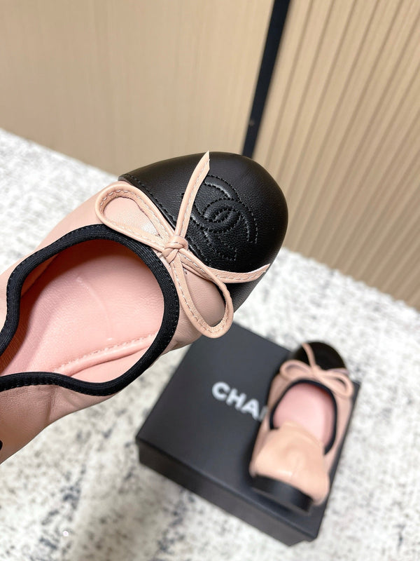 Chanel 26SS Ballet Flats Shoes Pink in Lambskin 591392