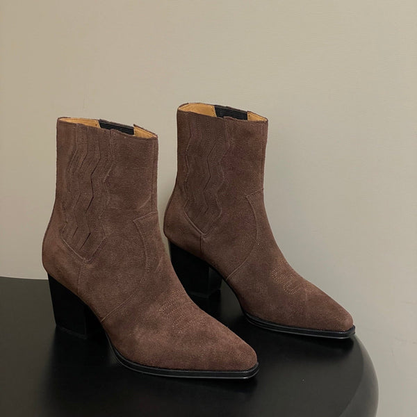 HM Lissa Chelsea Boots 70 Dark Brown in Suede 593782