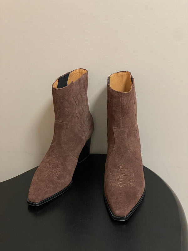 HM Lissa Chelsea Boots 70 Dark Brown in Suede 593782