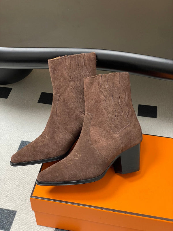 HM Lissa Chelsea Boots 70 Dark Brown in Suede 593782