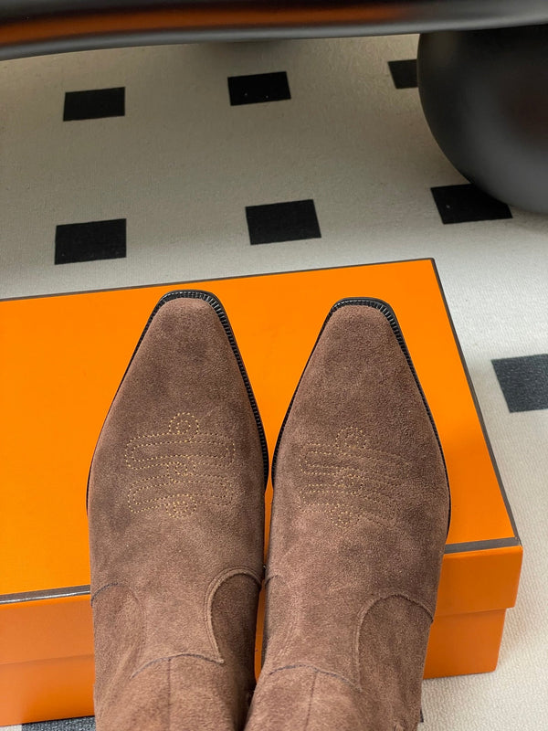 HM Lissa Chelsea Boots 70 Dark Brown in Suede 593782