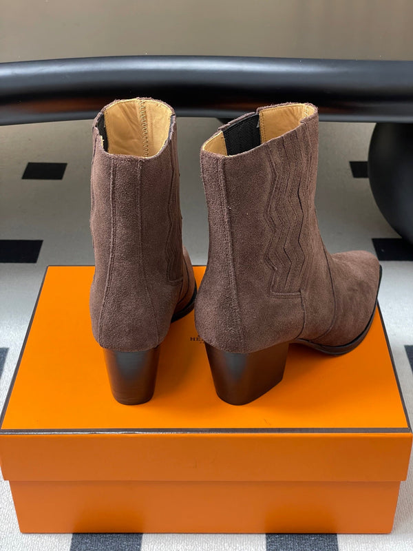 HM Lissa Chelsea Boots 70 Dark Brown in Suede 593782