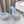 Loewe 25SS Fur-lined Mule 100 Blue in Fox Fur 597444