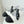 Chanel 26 Double C Heel Pump With Silk Ribbon White Lambskin 597334