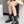 Chanel Chain Sock Ankle Boots Black Calfskin 597914